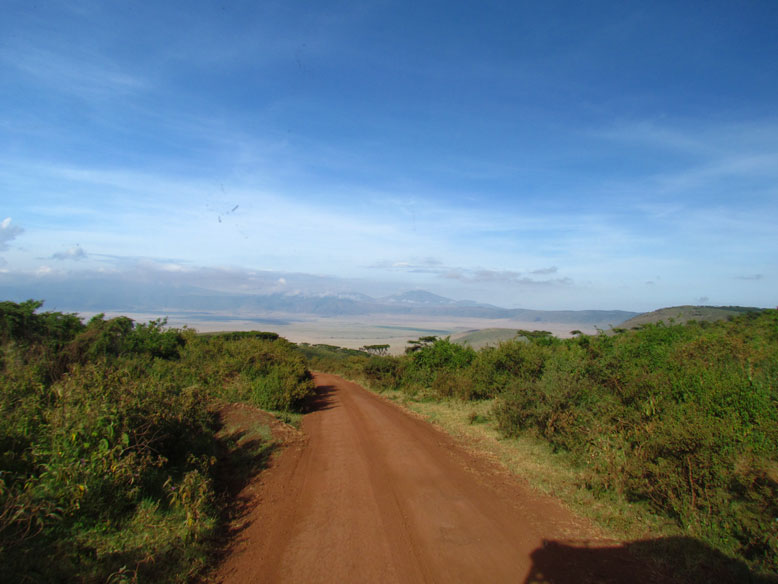 entrando al crater